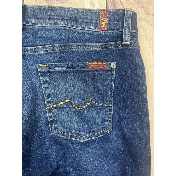 7 for All Mankind Distressed Josefina Skinny Boyfriend Denim Blue Jeans Size 26 - Picture 7 of 7